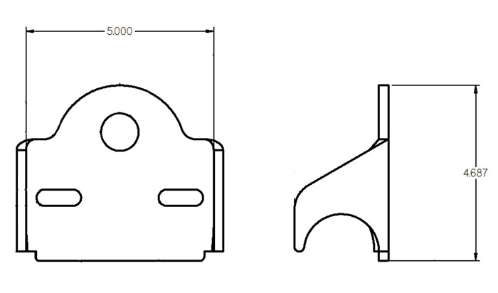 Ridetech Upper air spring mount for 2" tube. 90000273