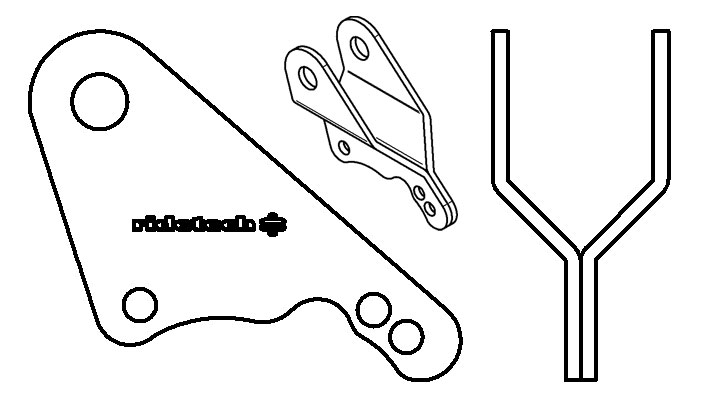 Ridetech Ford 8 or 9" Panhard bar axle bracket. Attached to pinion. 90001891