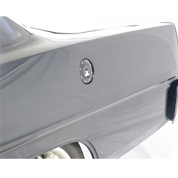 Ridetech Billet aluminum gas cap for 1962-1967 Nova, locking, anodized Silver. 81000039