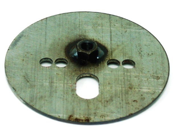 Ridetech Air spring patten plate with 7/16 nut, centered, 1/8" thick x 5.5" O.D. 90000027