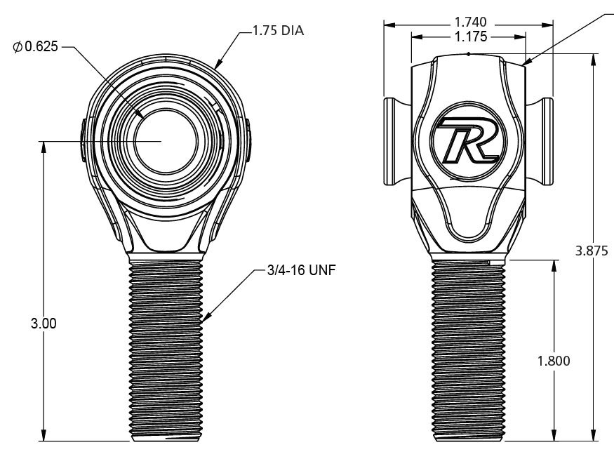 Ridetech R-Joint 8 Pack - Weld-On. Includes 4 RH threaded R-Joints and 4 weld on R-Joints 11009518