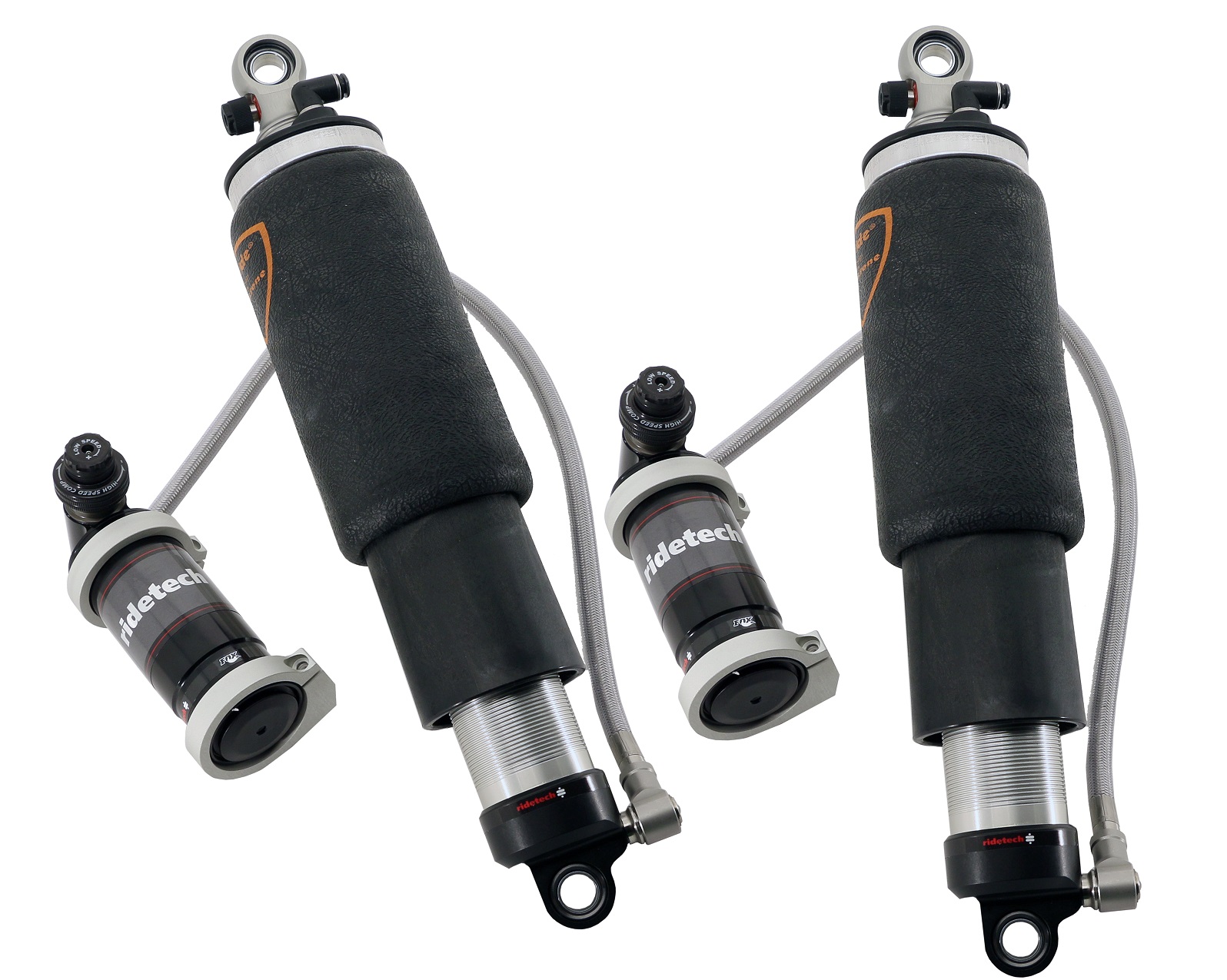 Ridetech Rear TQ Shockwaves, 8000 Series with 4.1" stroke and 1.7" eye. 24340801