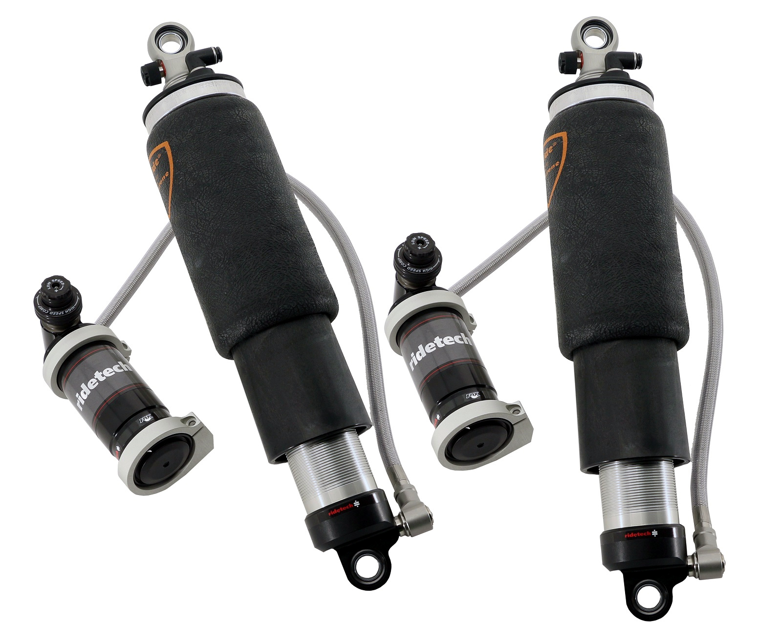 Ridetech Rear TQ Shockwaves, 8000 Series with 6.9" stroke and 2" stud. 24370805