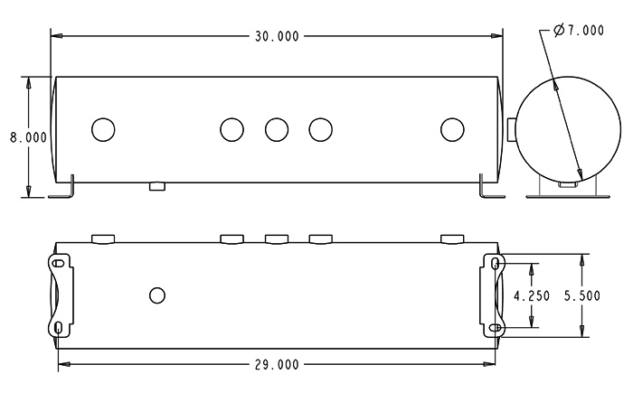 Ridetech BigRed Analog 4 way air suspension control system with 5 gallon tank. 30154700