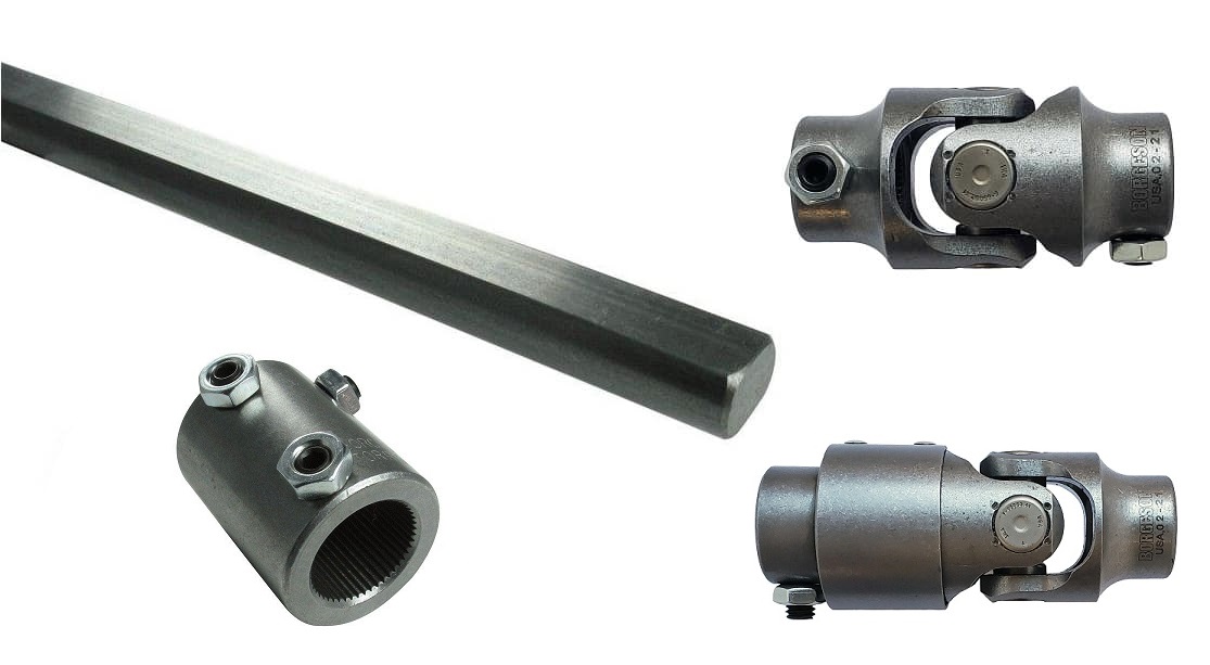 Ridetech Steering U-Joint Kit  1"-48 at column and 3/4"-36 at rack. 11009535