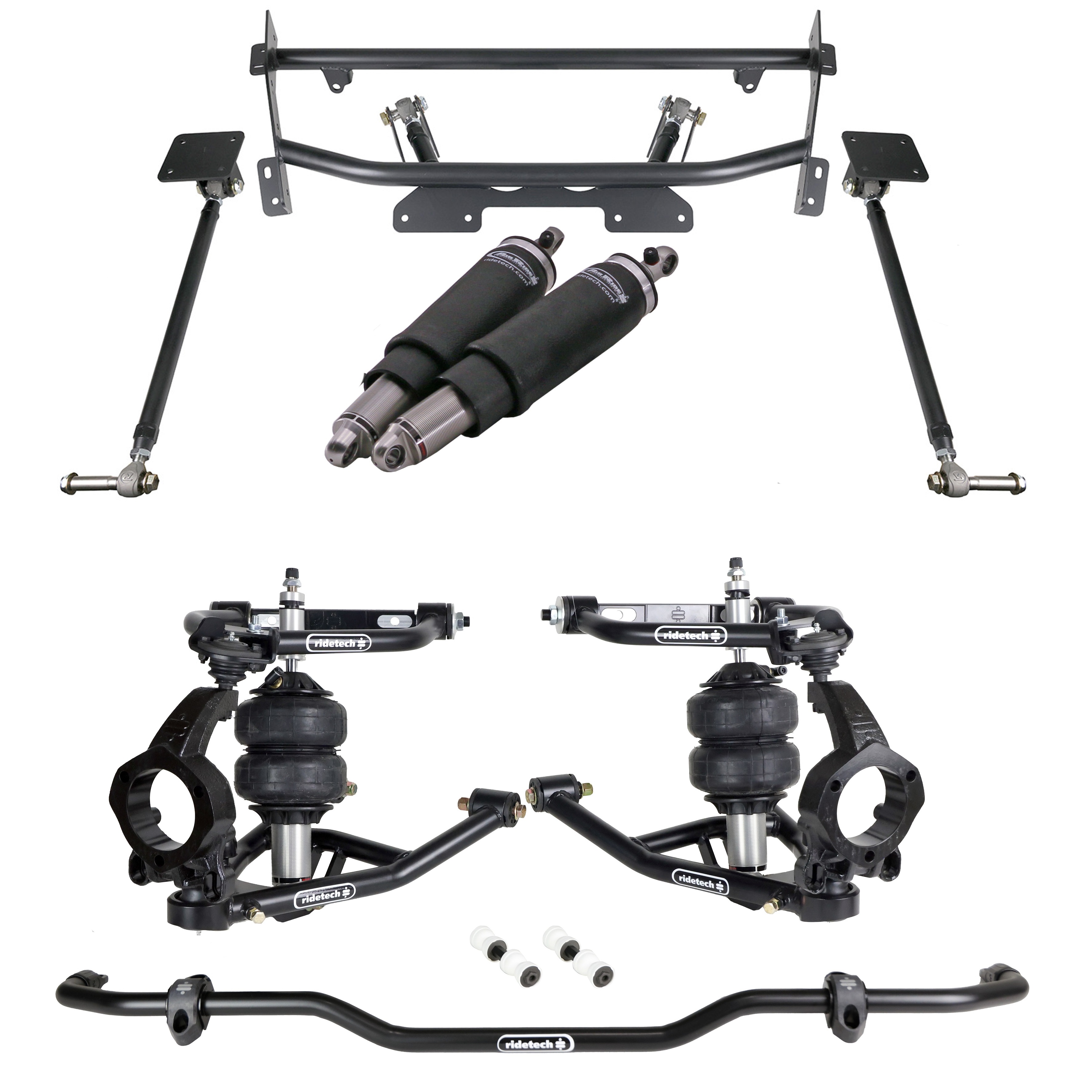 Ridetech HQ Air Suspension System with hub spindles for 1973-1974 Nova. 11260295