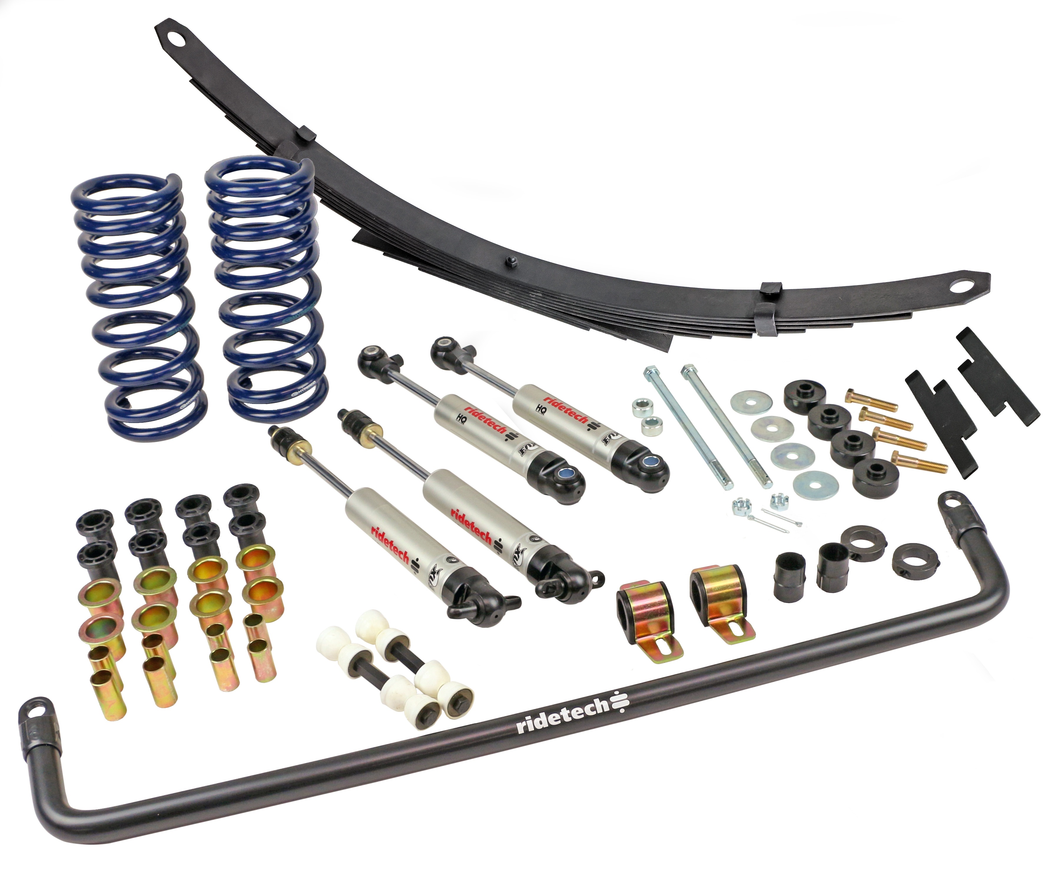Ridetech StreetGrip system for 1963-1982 Corvette with steel leafs and HQ shocks. 11535020