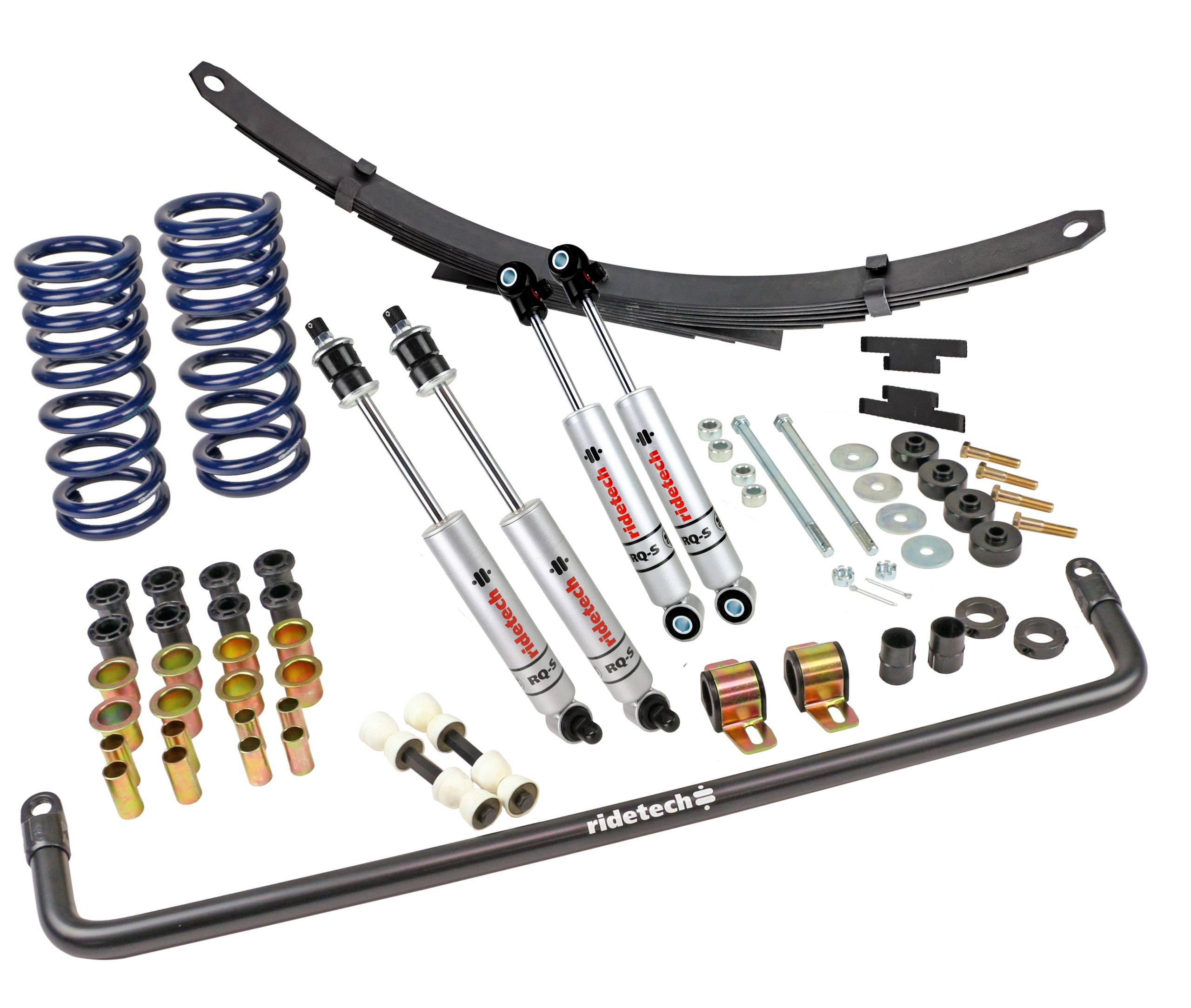 Ridetech StreetGrip system for 1963-1982 Corvette with steel leafs and RQ-S shocks. 11535023