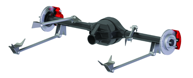 Ridetech Triangulated Four Link , Universal Weld-in with black powder coated bars. 18987999