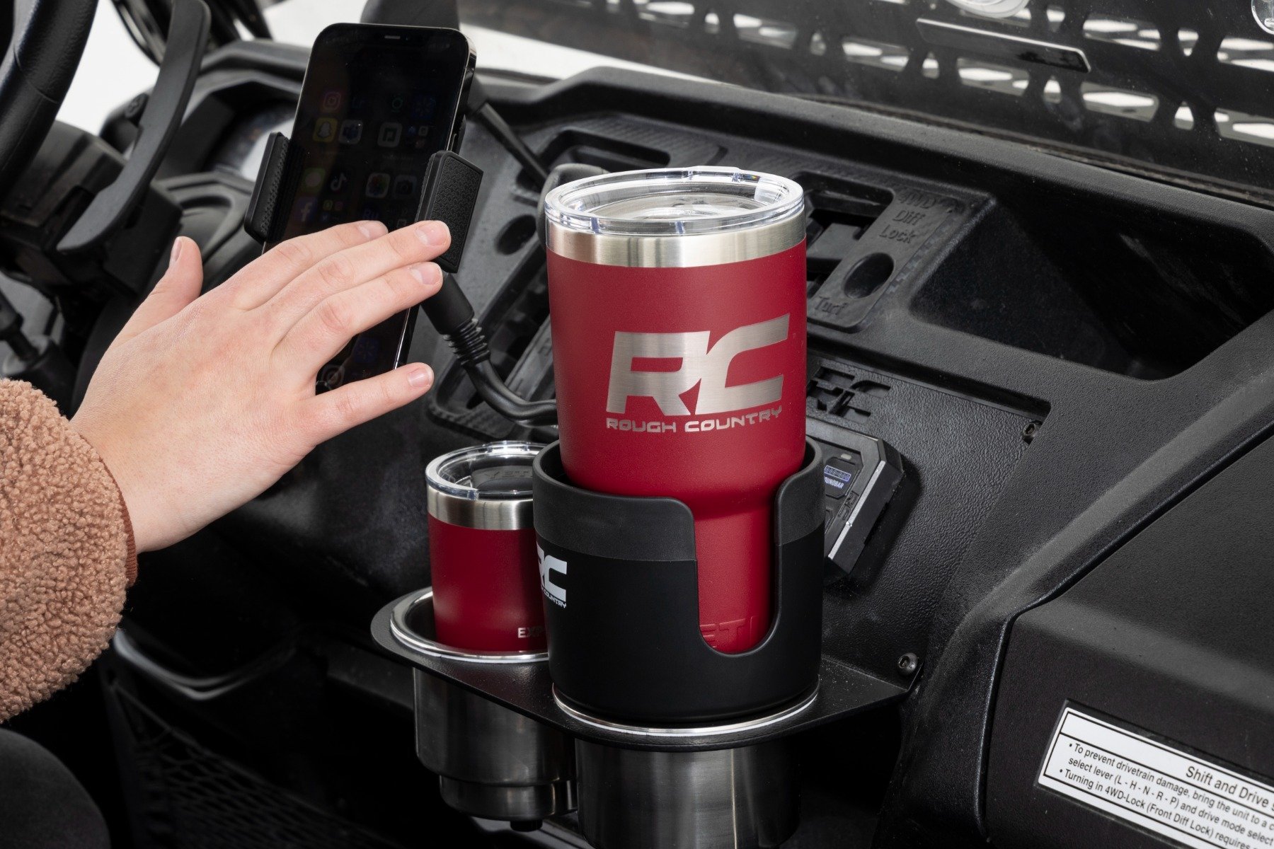 Rough Country 2 in 1 Expanding Cup and Phone Holder J5054
