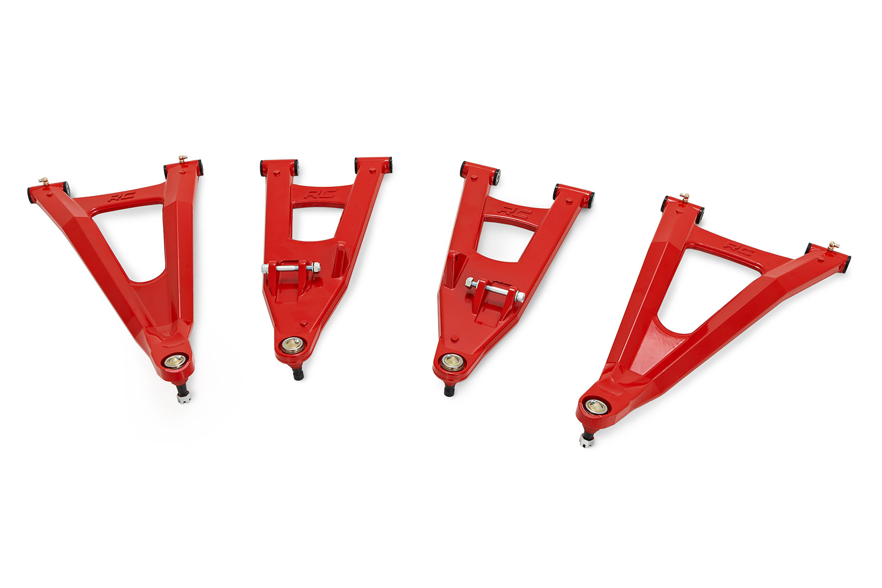 Rough Country Red Forged Alum High Clearance 2" Fwd Offset Control Arms w/Ball Joints 93155RED