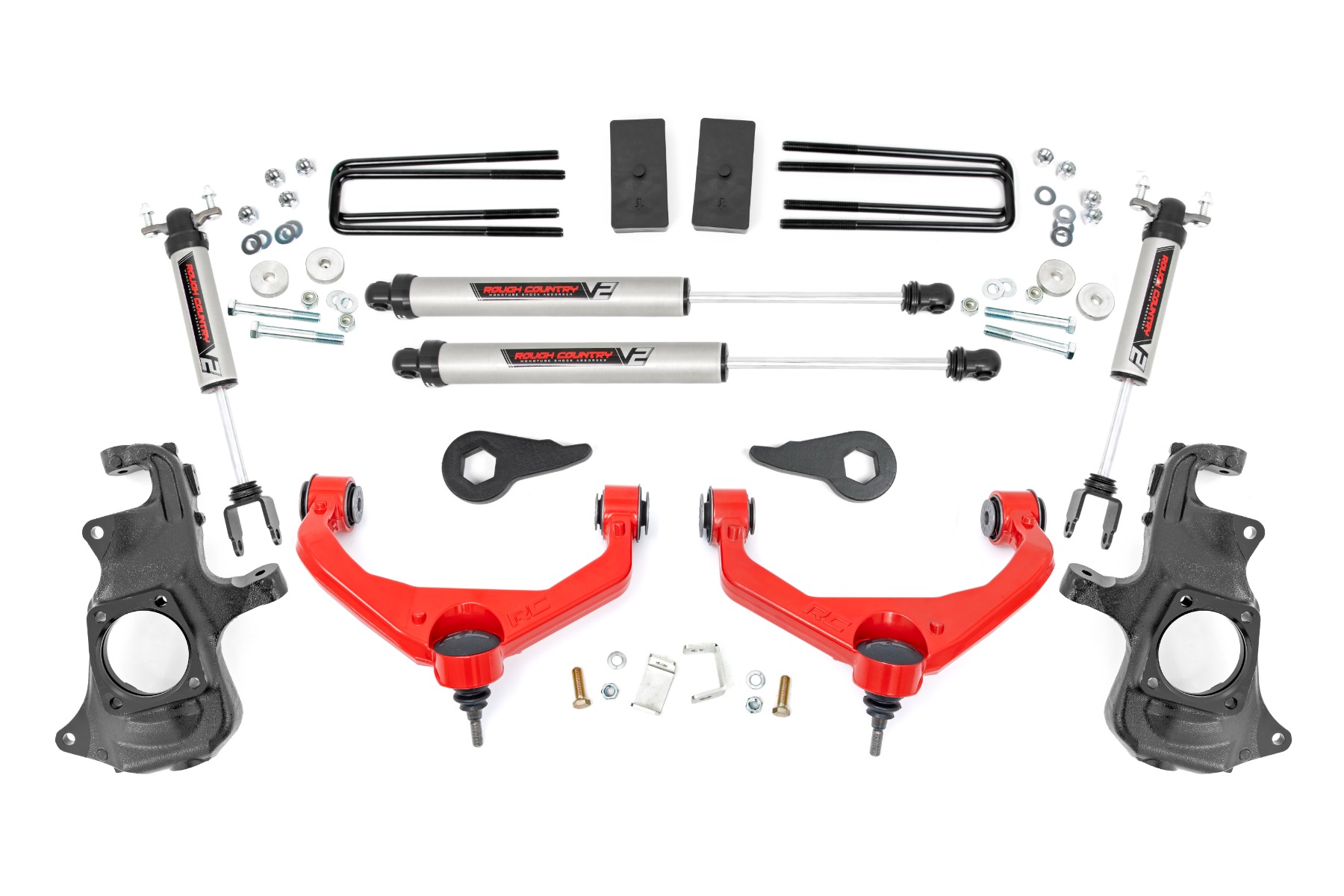 Rough Country 3.5 Inch Knuckle Lift Kit 97670RED