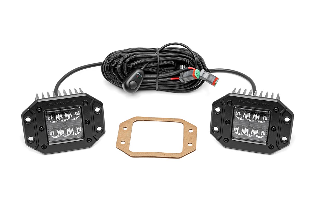 Rough Country 2 Inch Black Series LED Light Pods 70803BL