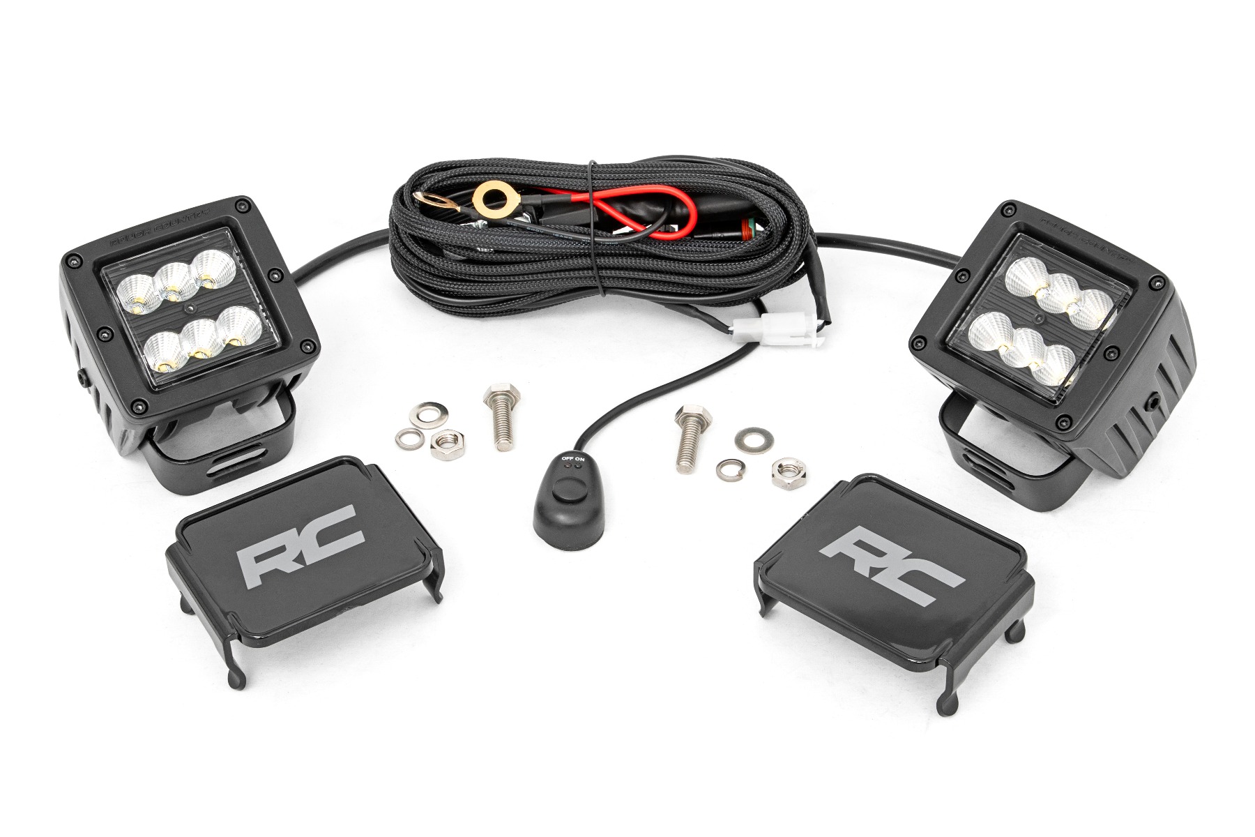 Rough Country 2 Inch Black Series LED Light Pods 70133BL