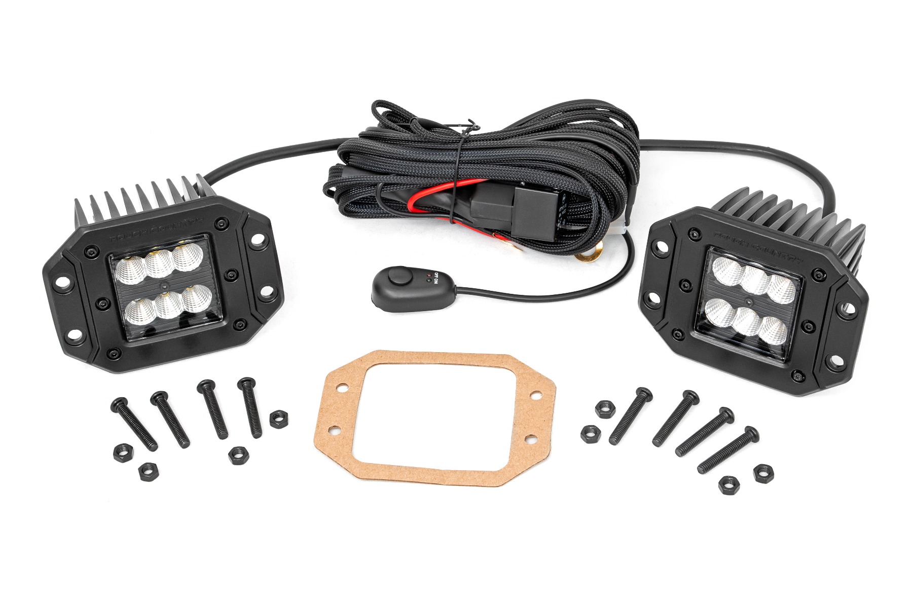 Rough Country 2 Inch Black Series LED Light Pods 70113BL