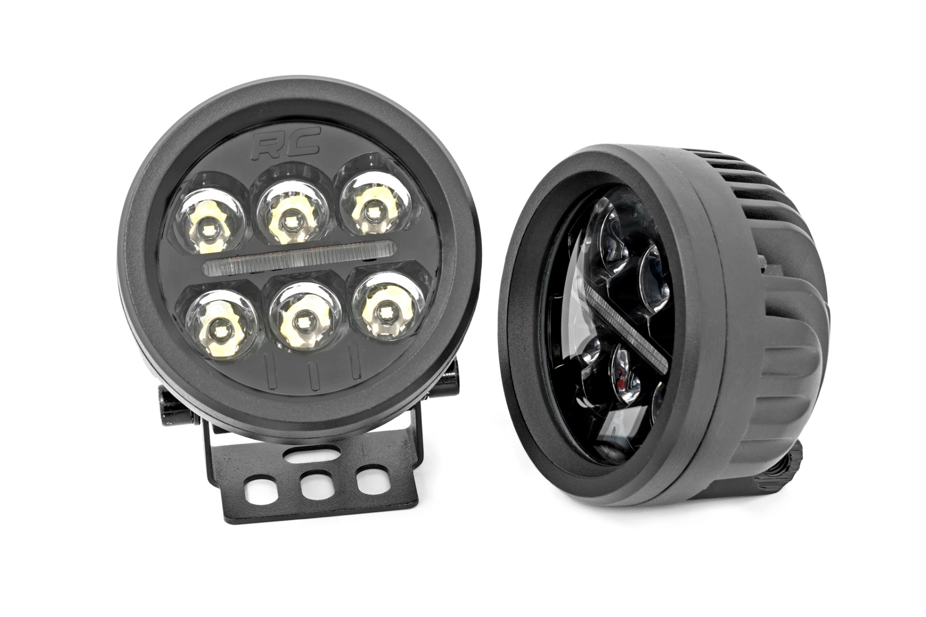 Rough Country Black Series Round LED Light Pair 70900A