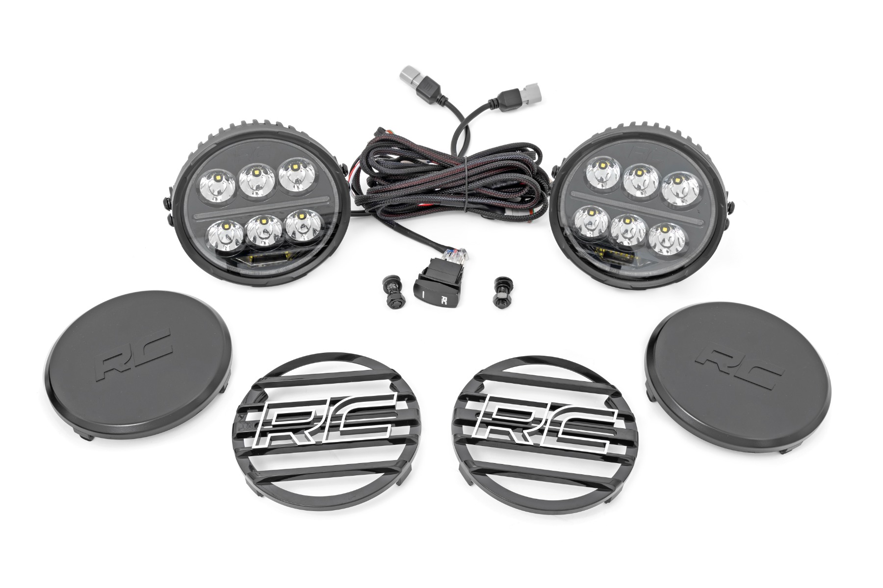 Rough Country Black Series Halo LED Light Pair 70805B