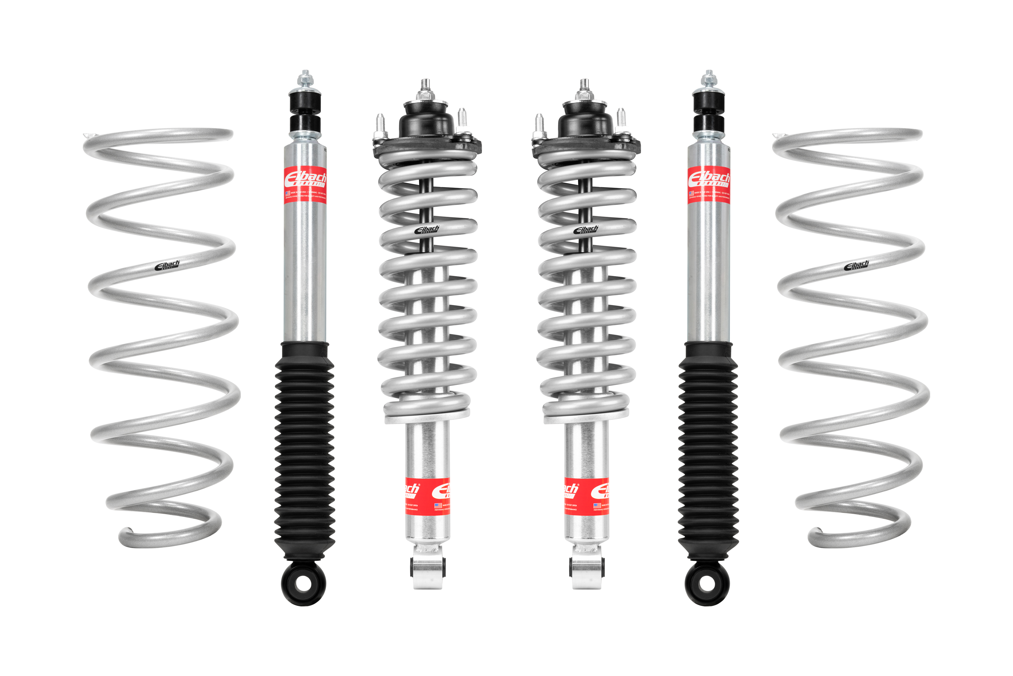 Eibach Set of 2 Assembled Front Shocks, Springs, Mounts + 2 Springs + 2 Rear Shocks E81-82-005-01-22