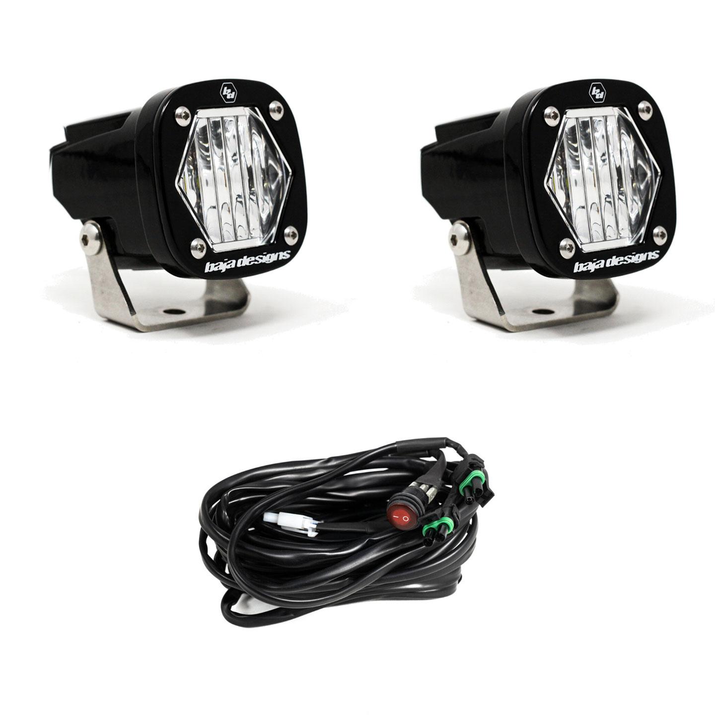 Baja Designs S1 Black LED Auxiliary Light Pod Pair 387805