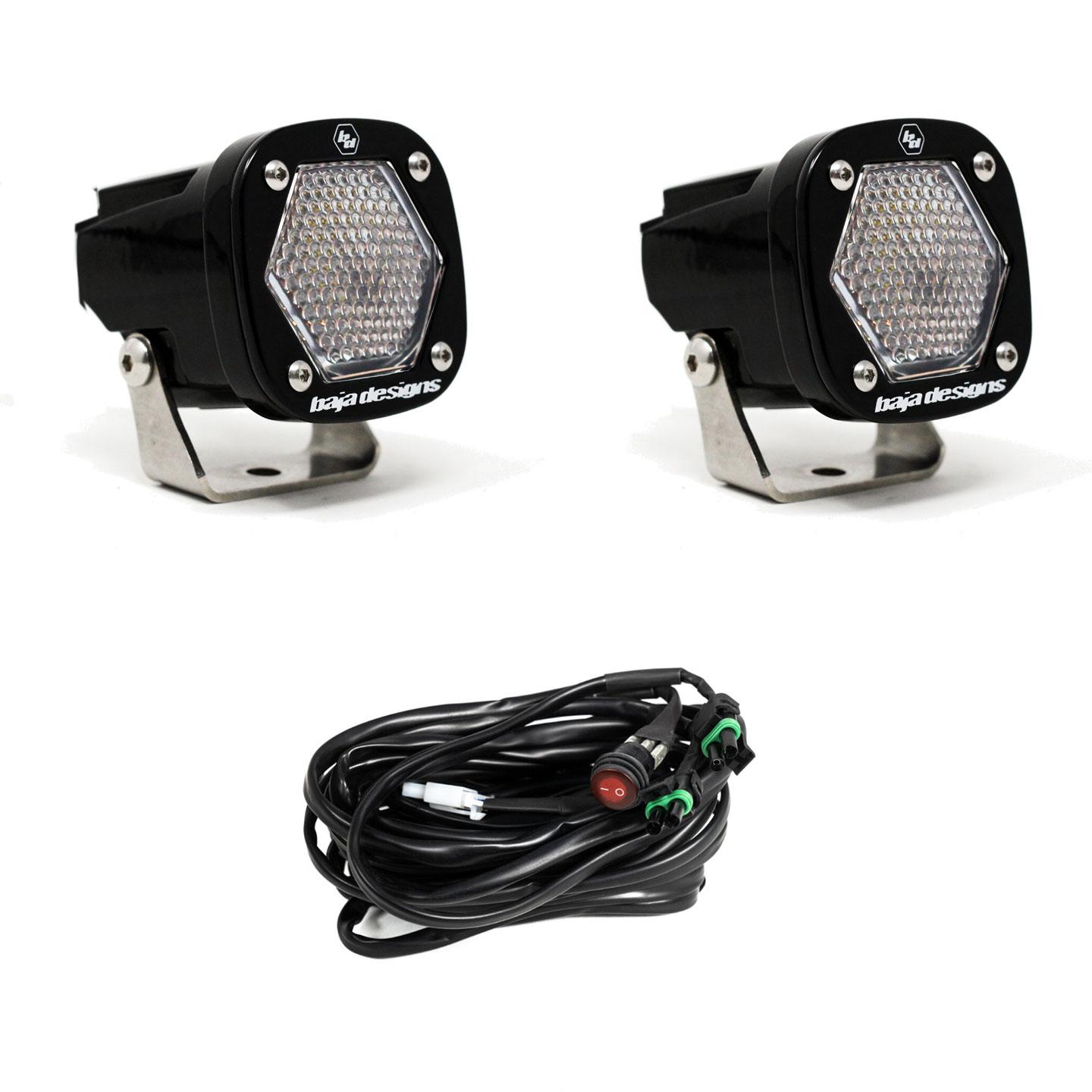 Baja Designs S1 Black LED Auxiliary Light Pod Pair 387806