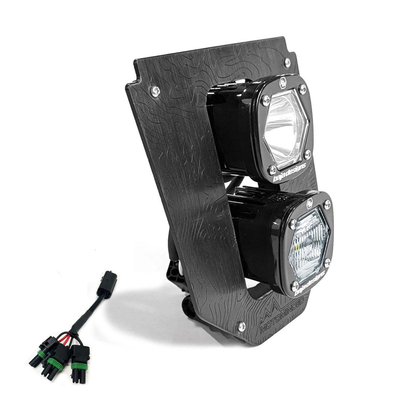 Baja Designs Husqvarna Dual S1 "Gemini" (D/C) LED Headlight Kit w/ Hi-Low Harness 38-7018
