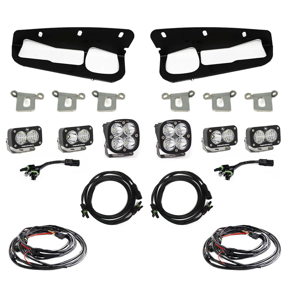 Baja Designs Squadron Pro/Dual S2 Sport Steel Bumper Fog Pocket Light Kit 447763