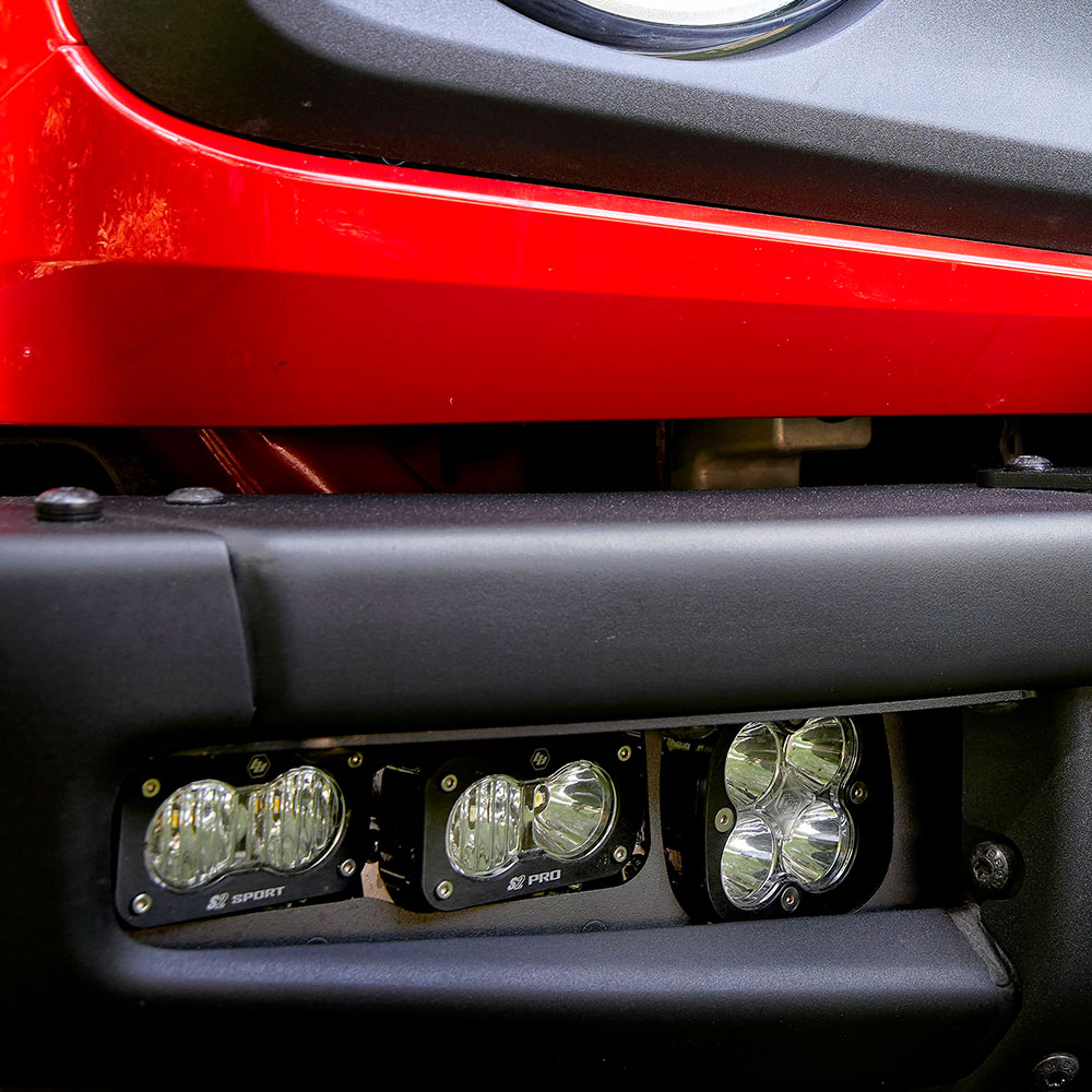 Baja Designs Squadron Pro/Dual S2 Sport Steel Bumper Fog Pocket Light Kit 447763UP