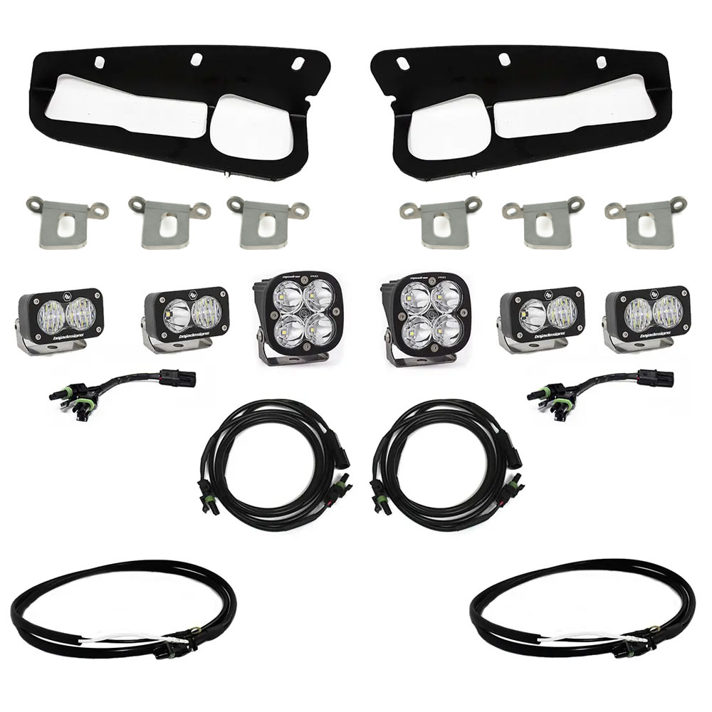 Baja Designs Squadron Pro/Dual S2 Sport Steel Bumper Fog Pocket Light Kit 447763UP
