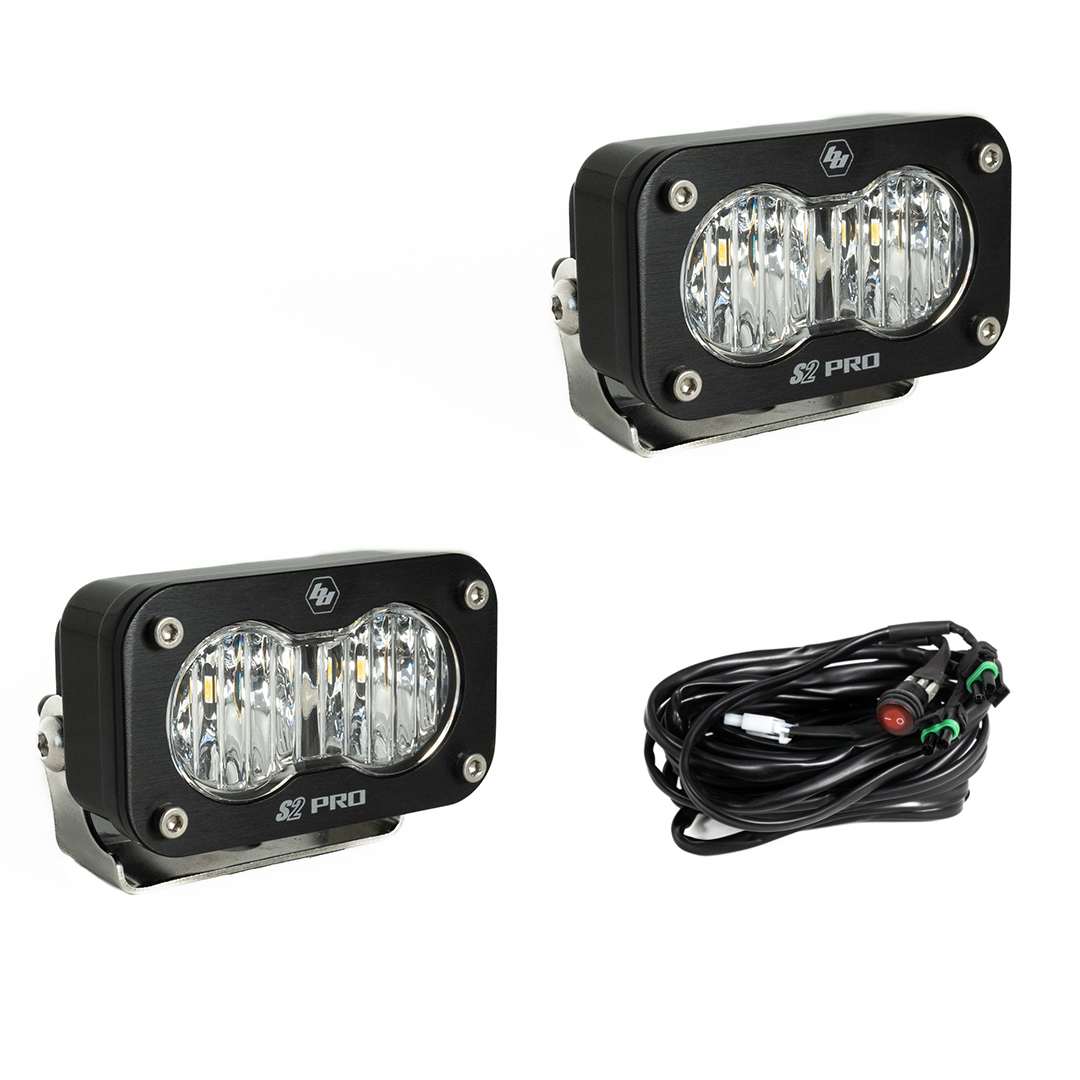 Baja Designs S2 Pro Black LED Auxiliary Light Pod Pair 487805