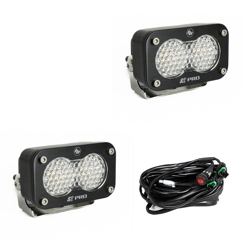 Baja Designs S2 Pro Black LED Auxiliary Light Pod Pair 487806