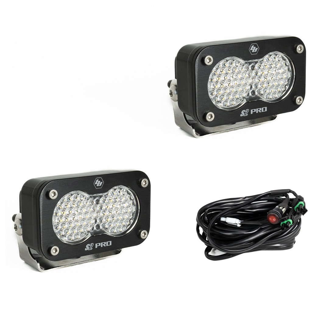 Baja Designs S2 Pro Black LED Auxiliary Light Pod Pair 487806