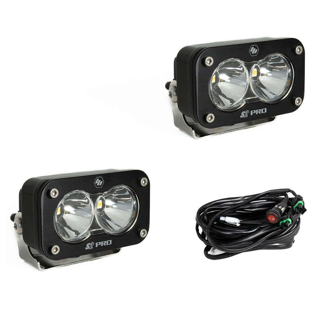 Baja Designs S2 Pro Black LED Auxiliary Light Pod Pair 487801