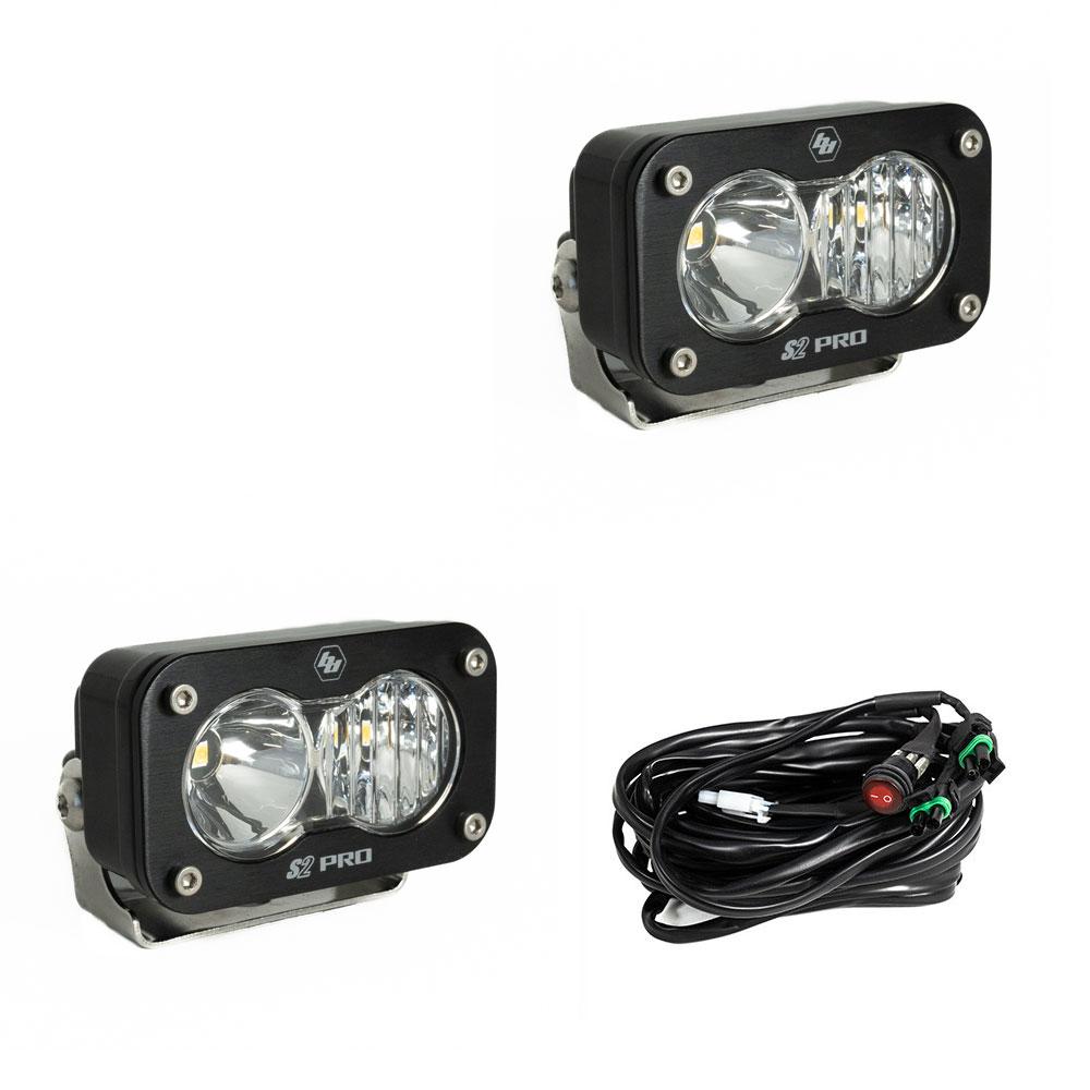 Baja Designs S2 Pro Black LED Auxiliary Light Pod Pair 487803