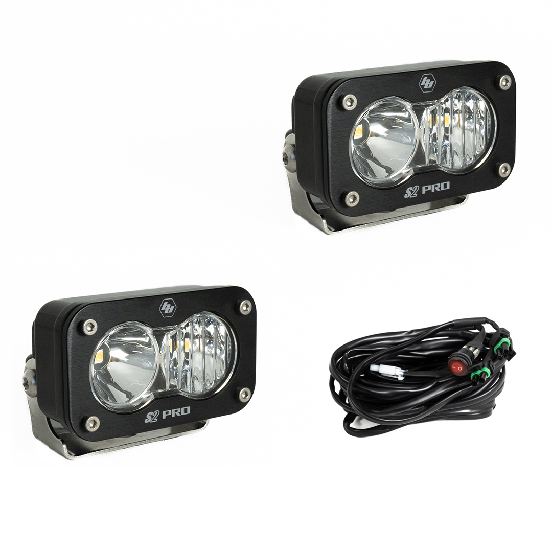 Baja Designs S2 Pro Black LED Auxiliary Light Pod Pair 487803