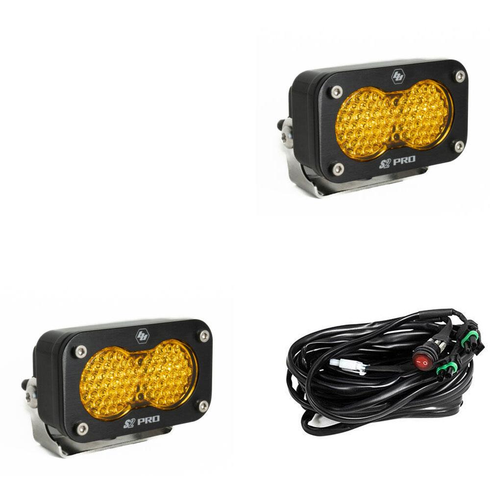 Baja Designs S2 Pro Black LED Auxiliary Light Pod Pair 487816