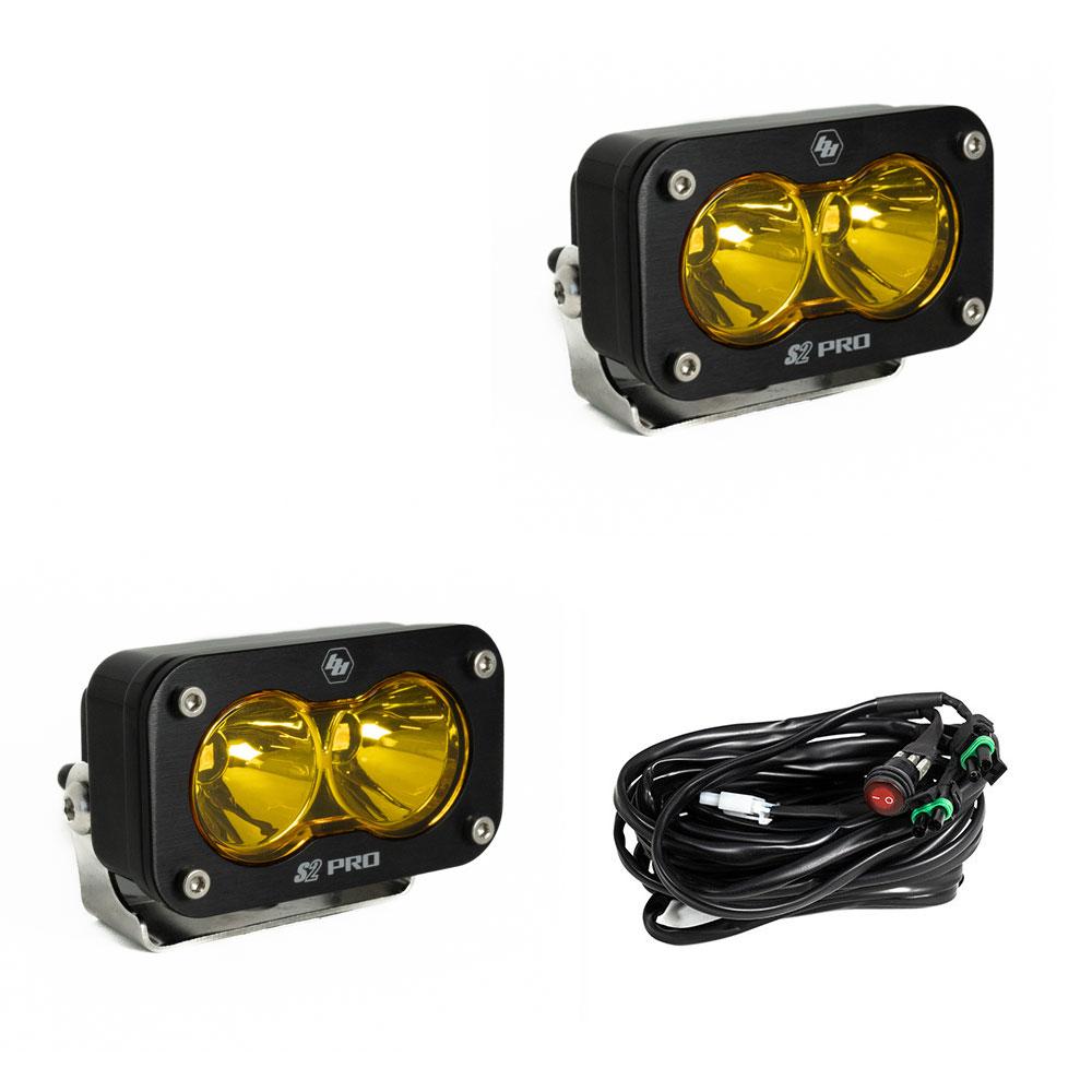 Baja Designs S2 Pro Black LED Auxiliary Light Pod Pair 487811