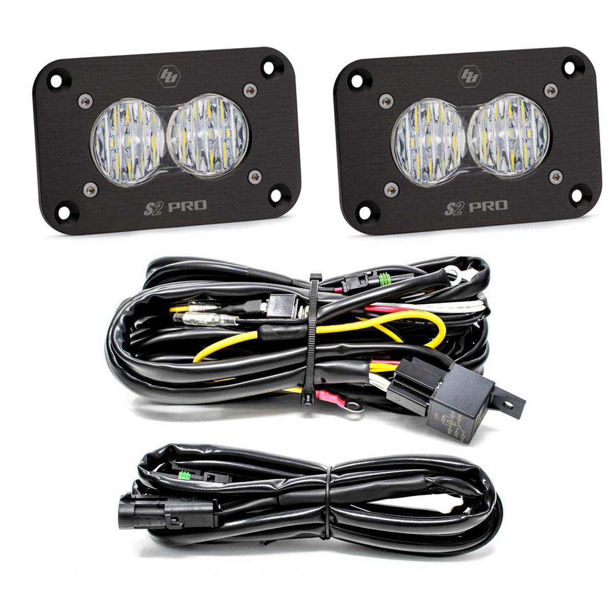 Baja Designs S2 Pro Black Flush Mount LED Auxiliary Light Pod 481005
