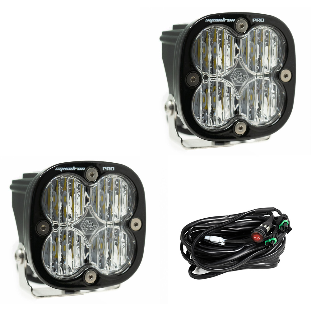 Baja Designs Squadron Pro Black LED Auxiliary Light Pod Pair 497805