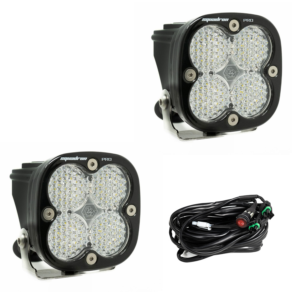 Baja Designs Squadron Pro Black LED Auxiliary Light Pod Pair 497806