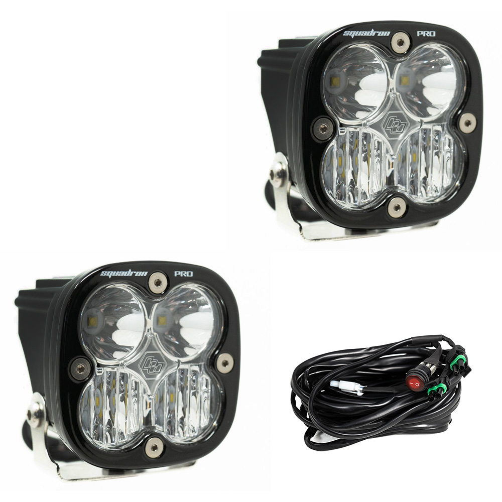 Baja Designs Squadron Pro Black LED Auxiliary Light Pod Pair 497803