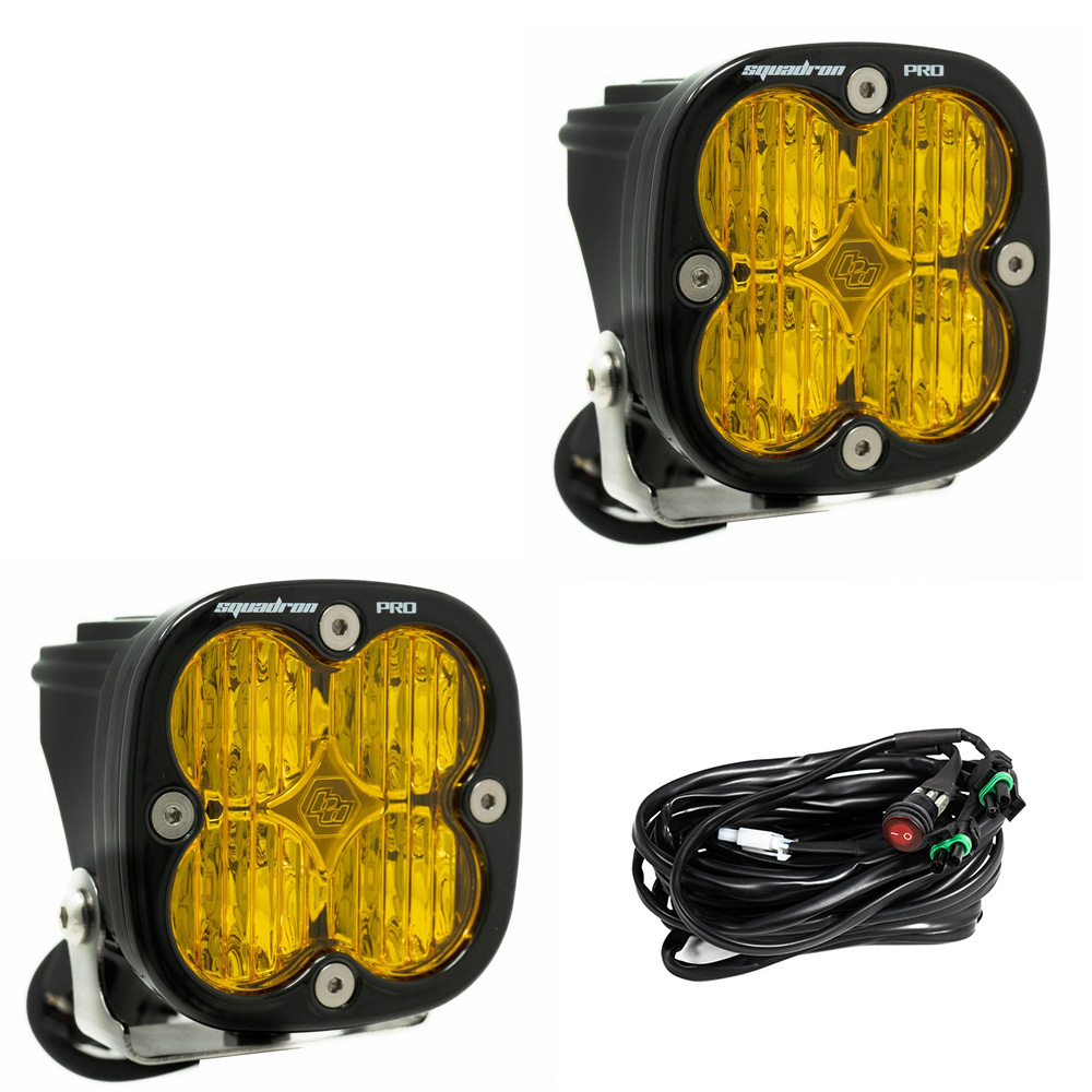 Baja Designs Squadron Pro Black LED Auxiliary Light Pod Pair 497815