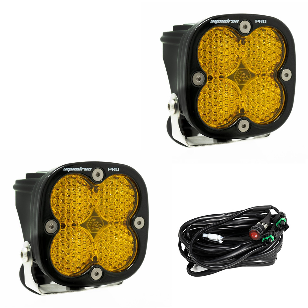 Baja Designs Squadron Pro Black LED Auxiliary Light Pod Pair 497816