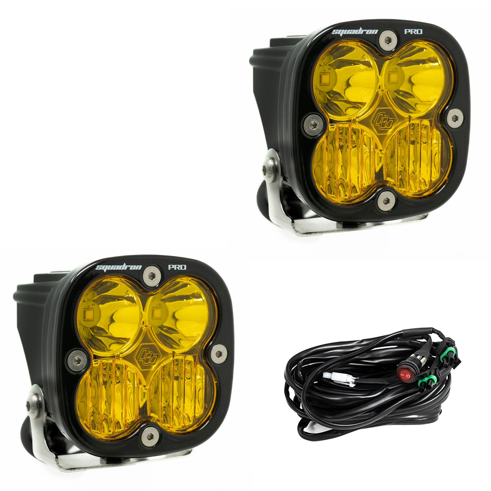 Baja Designs Squadron Pro Black LED Auxiliary Light Pod Pair 497813