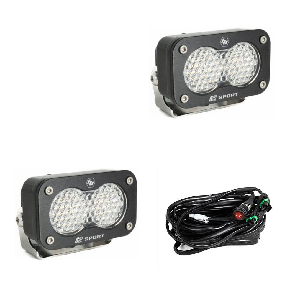 Baja Designs S2 Sport Black LED Auxiliary Light Pod Pair 547806