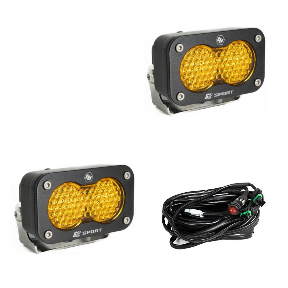 Baja Designs S2 Sport Black LED Auxiliary Light Pod Pair 547816