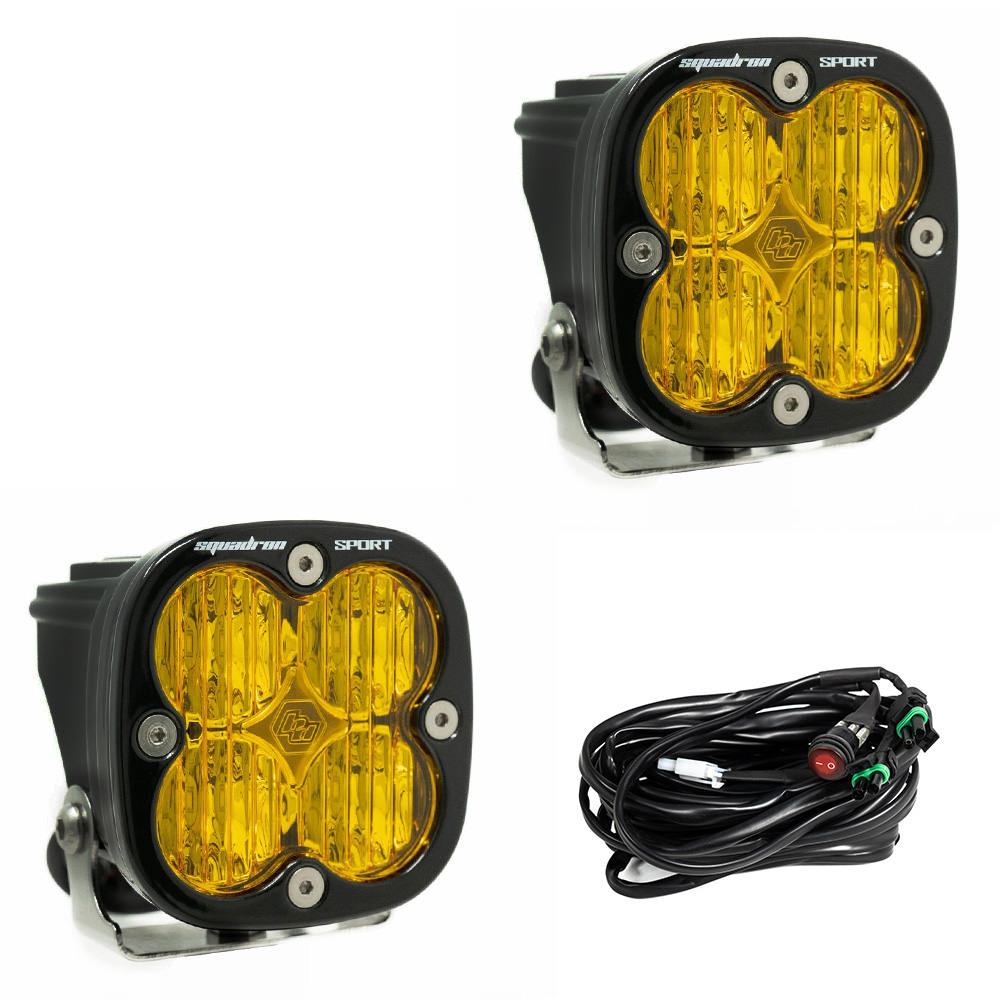 Baja Designs Squadron Sport Black LED Auxiliary Light Pod Pair 557815