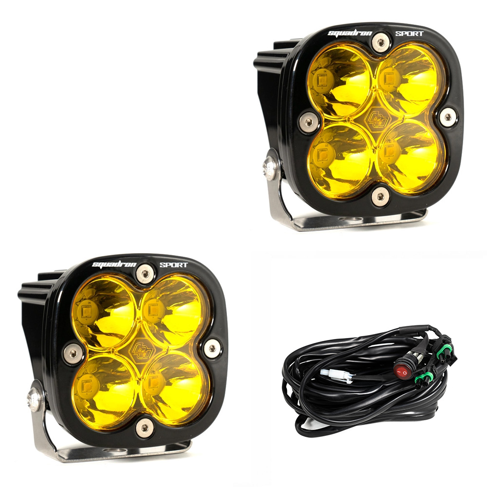 Baja Designs Squadron Sport Black LED Auxiliary Light Pod Pair 557811