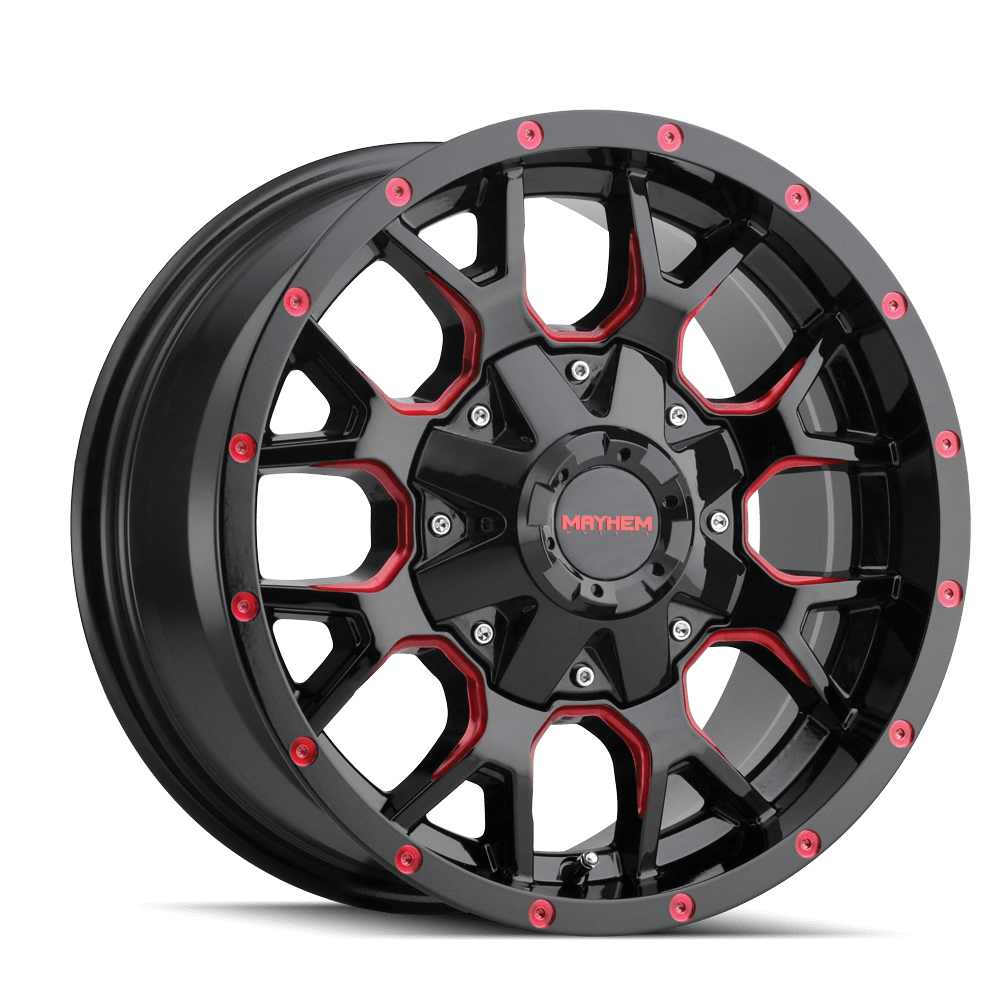 Mayhem WARRIOR (8015) GLOSS BLACK MILLED PRISM RED 8015-7952BTR