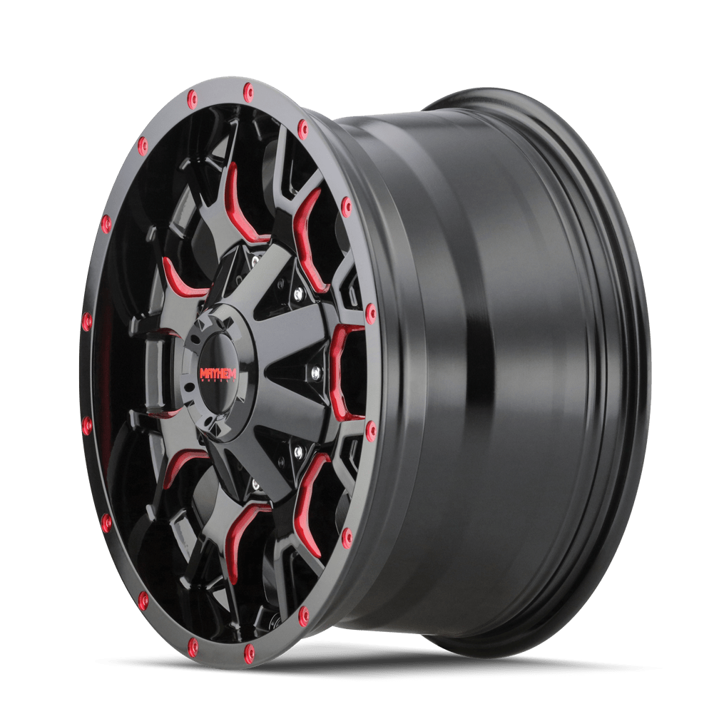 Mayhem WARRIOR (8015) GLOSS BLACK MILLED PRISM RED 8015-7952BTR
