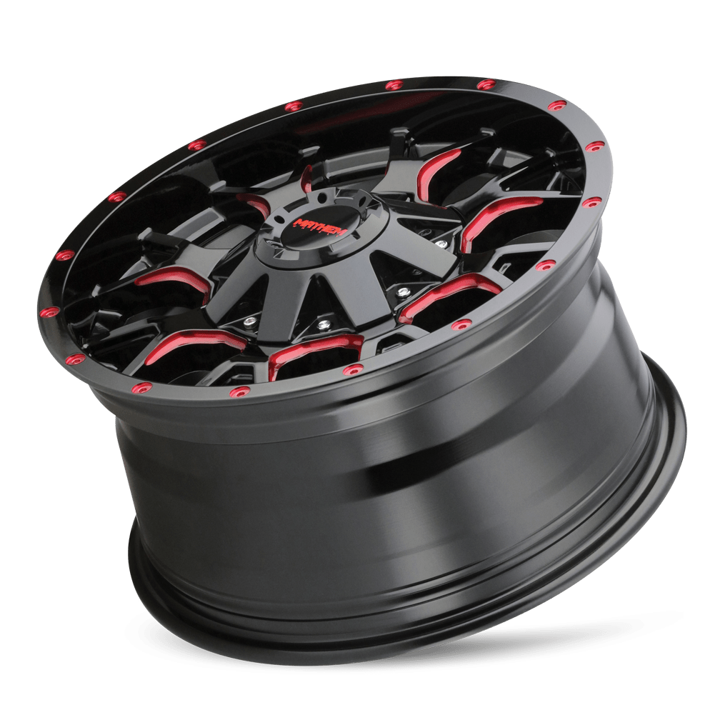 Mayhem WARRIOR (8015) GLOSS BLACK MILLED PRISM RED 8015-7952BTR